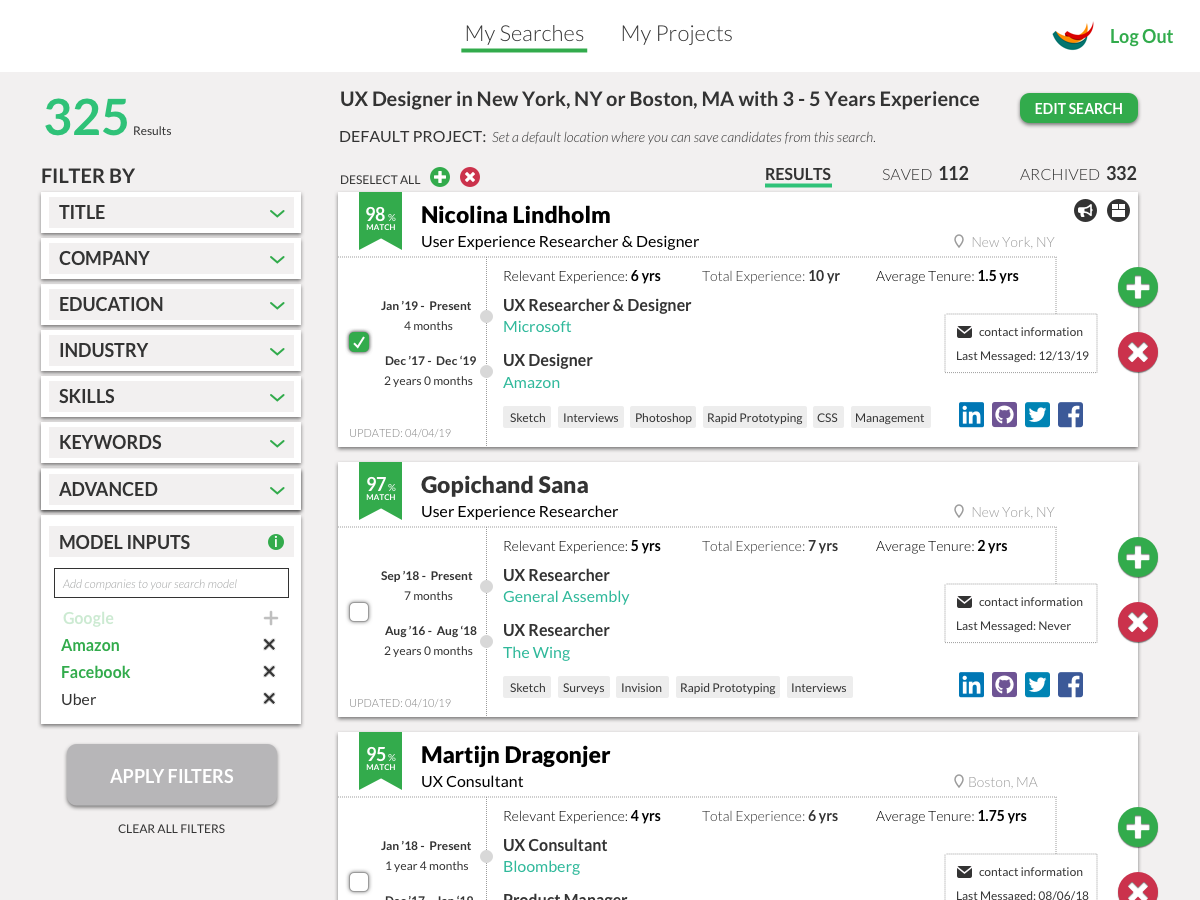 Recruiting software Screenshot Recruiting software Screenshot